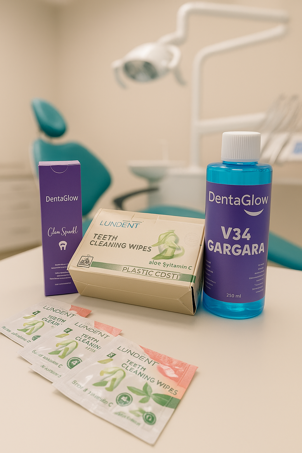 3lü Set TAM KORUMA Gargara+Anında Diş Macunu+Diş Mendili