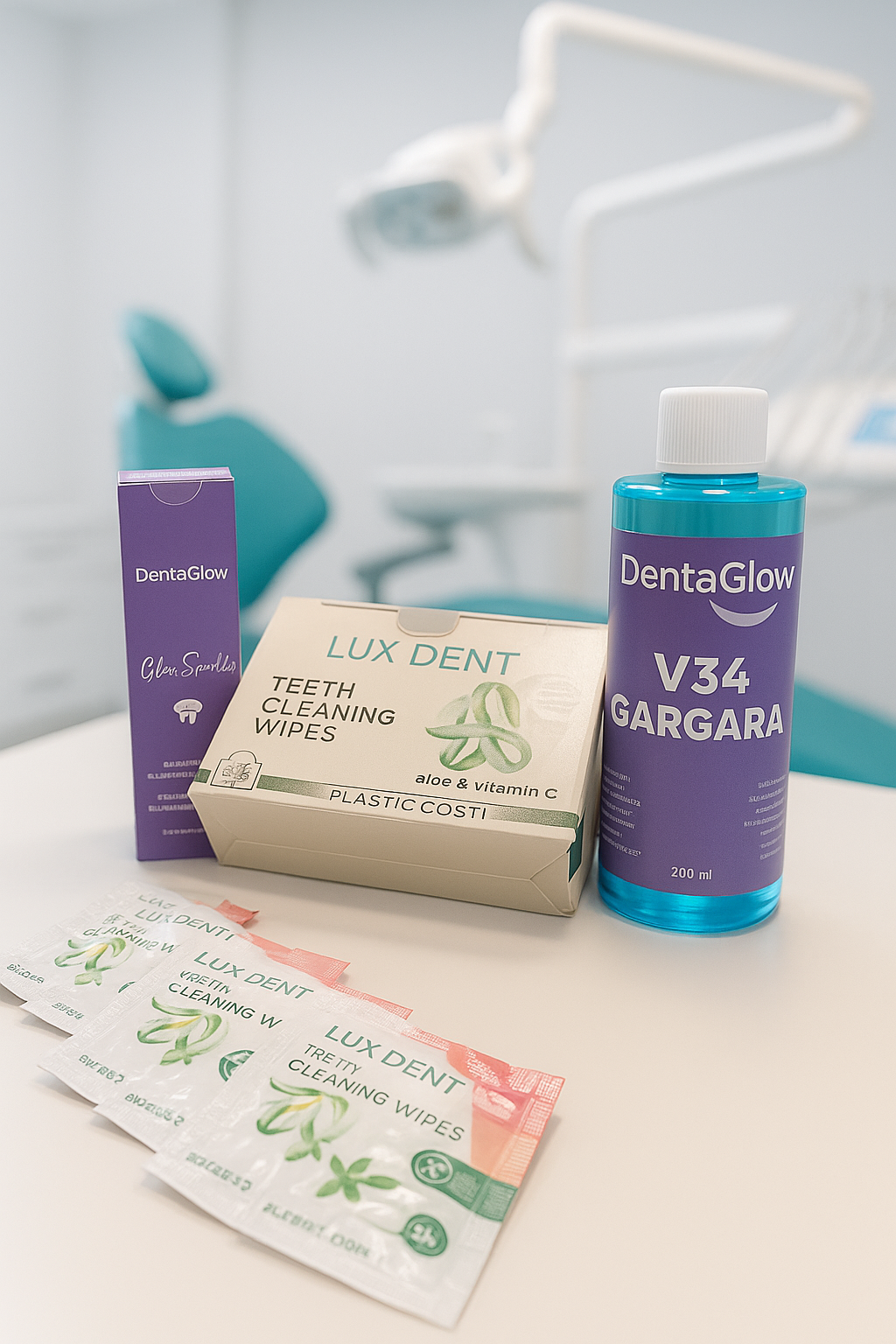 3lü Set TAM KORUMA Gargara+Anında Diş Macunu+Diş Mendili