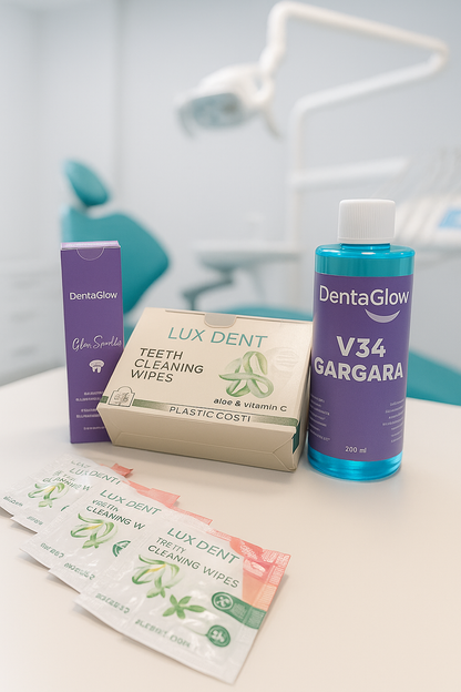 3lü Set TAM KORUMA Gargara+Anında Diş Macunu+Diş Mendili